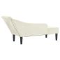 Preview: Chaiselongue mit Kissen Creme Samt
