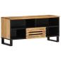 Preview: ARDEBO.de - TV-Schrank 100x34x46 cm Raues Massives Mangoholz