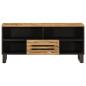 Preview: TV-Schrank 100x34x46 cm Raues Massives Mangoholz