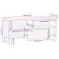 Preview: TV-Schrank 100x34x46 cm Raues Massives Mangoholz