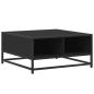 Preview: Couchtisch Schwarz 60,5x60,5x30 cm Holzwerkstoff und Metall