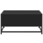 Preview: Couchtisch Schwarz 60,5x60,5x30 cm Holzwerkstoff und Metall