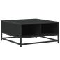 Preview: Couchtisch Schwarz 60,5x60,5x30 cm Holzwerkstoff und Metall