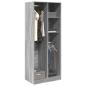 Preview: ARDEBO.de - Kleiderschrank Grau Sonoma 80x50x200 cm Holzwerkstoff