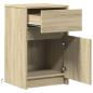 Preview: Nachttische mit LED-Leuchten 2 Stk. Sonoma Eiche Holzwerkstoff