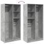 Preview: Kleiderschrank Betongrau 100x50x200 cm Holzwerkstoff