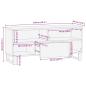 Preview: TV-Schrank Braun 100x34x46 cm Massivholz Mango