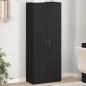 Preview: ARDEBO.de - Aktenschrank Schwarz 60x32x153 cm Holzwerkstoff