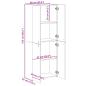 Preview: Aktenschrank Schwarz 60x32x153 cm Holzwerkstoff
