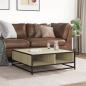 Preview: Couchtisch Sonoma-Eiche 80x80x30 cm Holzwerkstoff und Metall