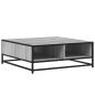 Preview: Couchtisch Grau Sonoma 80x80x30 cm Holzwerkstoff und Metall