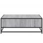 Preview: Couchtisch Grau Sonoma 80x80x30 cm Holzwerkstoff und Metall