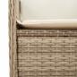 Preview: 3-tlg. Garten-Sofagarnitur mit Kissen Beige Poly Rattan