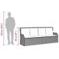 Preview: 3-tlg. Garten-Sofagarnitur mit Kissen Beige Poly Rattan