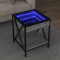 Preview: ARDEBO.de - Couchtisch mit Infinity-LED Grau Sonoma 40x40x49 cm