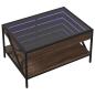 Preview: Couchtisch mit Infinity-LED Braun Eichen-Optik 70x50x38 cm