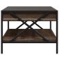 Preview: Couchtisch mit Infinity-LED Braun Eichen-Optik 70x50x38 cm