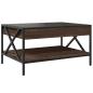Preview: Couchtisch mit Infinity-LED Braun Eichen-Optik 70x50x38 cm