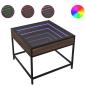 Preview: Couchtisch mit Infinity-LED Braun Eichen-Optik 50x50x41 cm