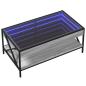 Preview: Couchtisch mit Infinity-LED Grau Sonoma 90x50x38 cm