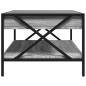 Preview: Couchtisch mit Infinity-LED Grau Sonoma 90x50x38 cm