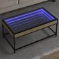 Preview: ARDEBO.de - Couchtisch mit Infinity-LED Sonoma-Eiche 90x50x41 cm