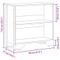Preview: Bücherregal Räuchereiche 80x31x74,5 cm Holzwerkstoff