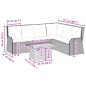 Preview: 5-tlg. Garten-Lounge-Set mit Kissen Beige Poly Rattan