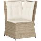 Preview: 5-tlg. Garten-Lounge-Set mit Kissen Beige Poly Rattan