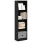 Preview: ARDEBO.de - Bücherregal Schwarz 40x24x143 cm Holzwerkstoff