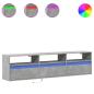 Preview: TV-Wandschrank mit LED Betongrau 180x31x45 cm