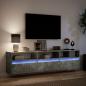 Preview: TV-Wandschrank mit LED Betongrau 180x31x45 cm