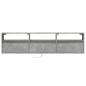 Preview: TV-Wandschrank mit LED Betongrau 180x31x45 cm