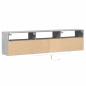Preview: TV-Wandschrank mit LED Betongrau 180x31x45 cm