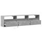 Preview: TV-Wandschrank mit LED Betongrau 180x31x45 cm