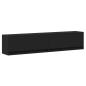 Preview: TV-Wandschrank mit LED Schwarz 180x31x38 cm