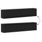 Preview: TV-Wandschrank mit LED Schwarz 180x31x38 cm