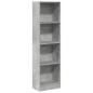 Preview: Bücherregal Betongrau 40x24x143 cm Holzwerkstoff