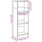 Preview: Bücherregal Räuchereiche 40x24x109 cm Holzwerkstoff