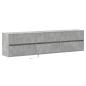 Preview: TV-Wandschrank mit LED Betongrau 180x31x45 cm