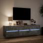 Preview: TV-Wandschrank mit LED Betongrau 180x31x45 cm