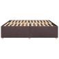 Preview: Bettgestell ohne Matratze Dunkelbraun 200x200 cm Stoff