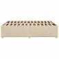 Preview: Bettgestell ohne Matratze Creme 140x200 cm Stoff