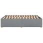 Preview: Bettgestell ohne Matratze Hellgrau 140x190 cm Stoff