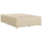 Preview: Bettgestell ohne Matratze Creme 140x190 cm Stoff