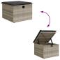 Preview: 6-tlg. Garten-Sofagarnitur mit Kissen Hellgrau Poly Rattan
