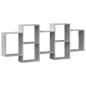 Preview: Wandregal Betongrau 159x18x65 cm Holzwerkstoff