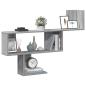 Preview: Wandregal Grau Sonoma 100x15x70 cm Holzwerkstoff
