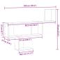 Preview: Wandregal Grau Sonoma 100x15x70 cm Holzwerkstoff