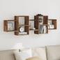 Preview: ARDEBO.de - Wandregal Altholz-Optik 129x18x42 cm Holzwerkstoff